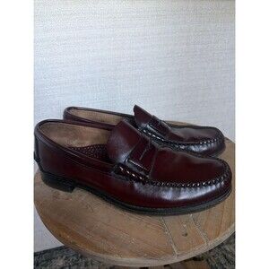 Sebago Men’s Penny Loafers Size 10 Burgundy Leather Dress Shoes Made in USA